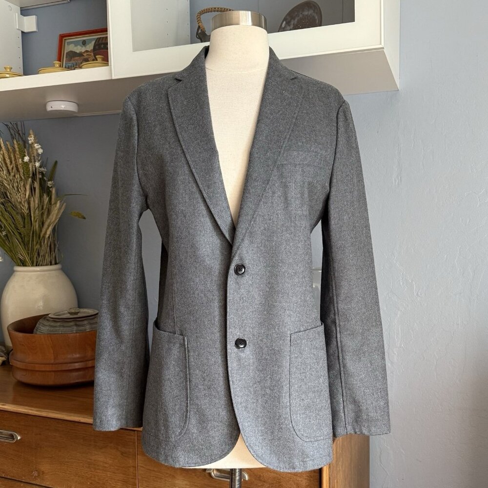 Ships Japan Flanne.Lana Super 100s Wool Fabric Blazer Jacket